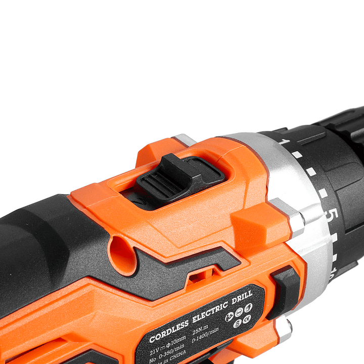 21V Cordless Electric Drill Driver 520N.M LED Portable Rechargeable Screwdriver Hammer Drill W/ 1/2 Battery