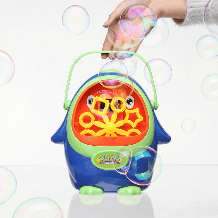 Automatic Electric Penguin Bubble Machine Handheld Bubble Making Machine Outdoor Games Children'S Toys Gifts