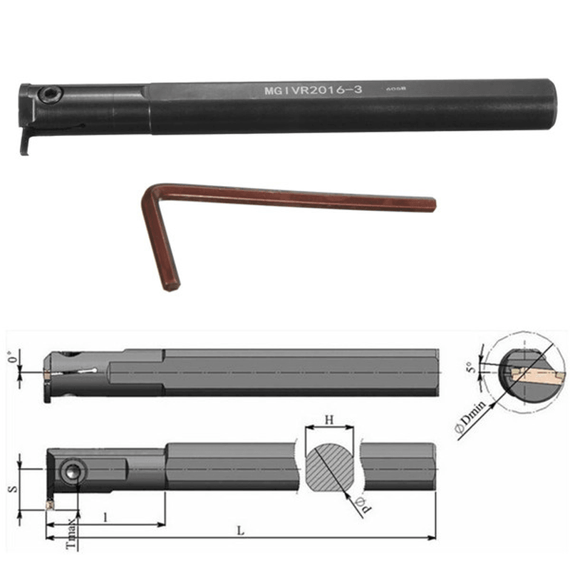 MGIVR2016-3 16X160Mm Lathe Grooving Cut off Tool Holder for MGMN300 Insert 3Mm Cut