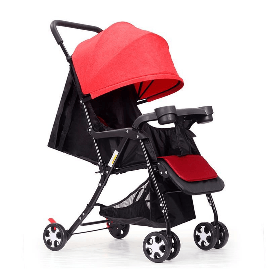 Baby Folding Adjustable Stroller Pushchair with 600D WaterproofÔºÜSunscreen Oxford Safe Stable Kids Toddler Pram Car for 0-3 Year Old - MRSLM