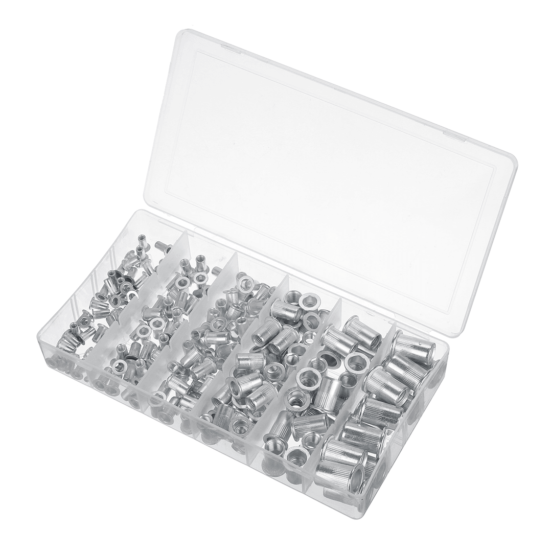 Suleve 190Pcs M3-M10 Rivnut Riveter Rivet Nut Nutserts Guns Riveting Assortment Tool Kit Nutsert