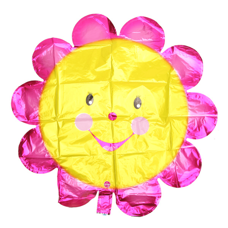 23 Inch Aluminum Foil Sunflower Balloon Smiling Face Balloons Birthday Party Decoration