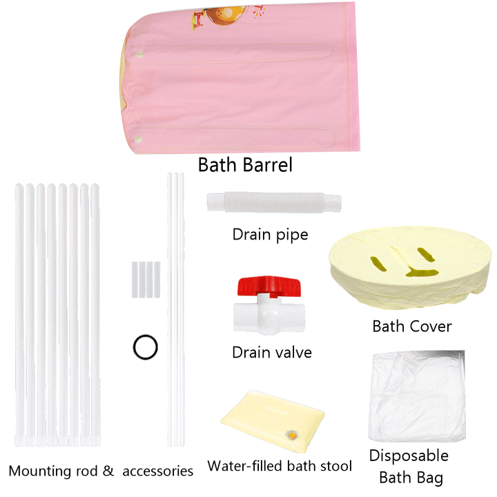 Folding Bath Barrel Household Steaming Adult Bathtub for Bathroom