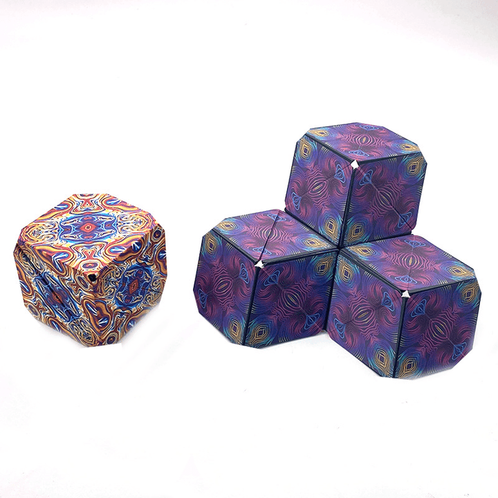 Three Dimensional Geometric Magnetic Building Blocks Rubiks Cube