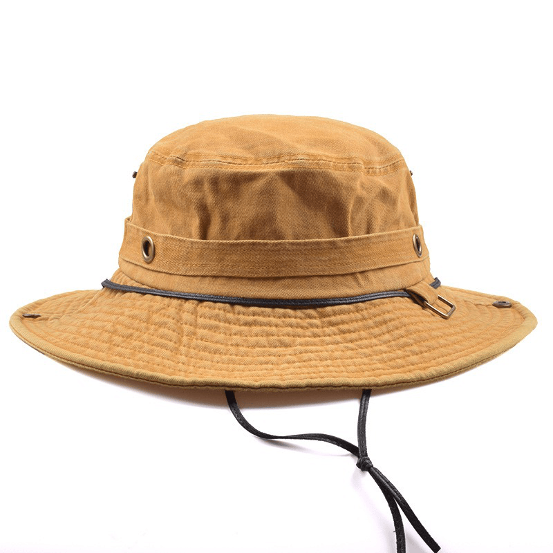 Unisex Foldable Cotton Washed Bucket Hat - MRSLM