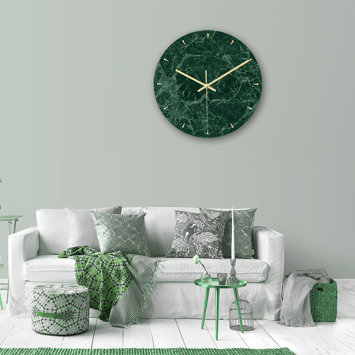 CC009 Creative Marble Pattern Wall Clock Mute Wall Clock Quartz Wall Clock for Home Office Decorations