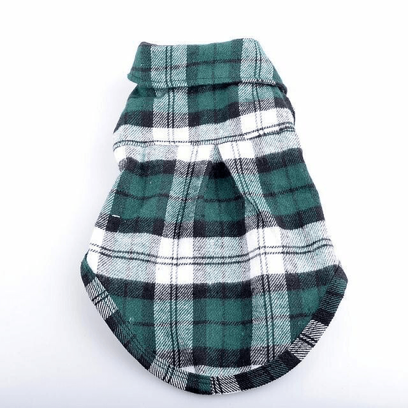 100% Cotton Pet Dog Plaid Stripe T-Shirt Puppy Vest Coats for Small Dog Clothes Classical Style