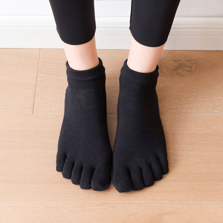 Combed Cotton All-Inclusive Five-Finger Socks Dot Glue Dance Yoga Socks