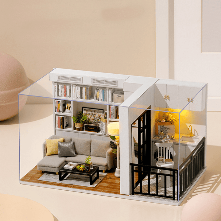 1:32 DIY Doll House Handmade Wooden Doll House Toy for Kids Birthday Gift Home Decoration Collection