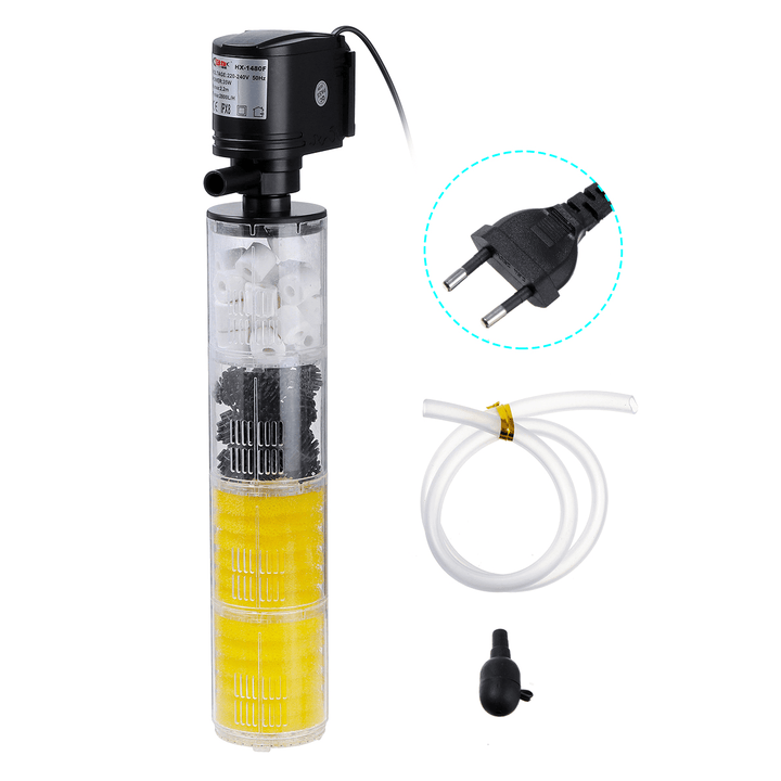 3 in 1 12/18/25/35/40W Aquarium Water Internal Pump Submersible Fish Tank Filter Pump - MRSLM