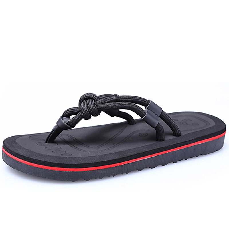 Men Soft Sole Clip Toe Slippers Summer Beach Shoes