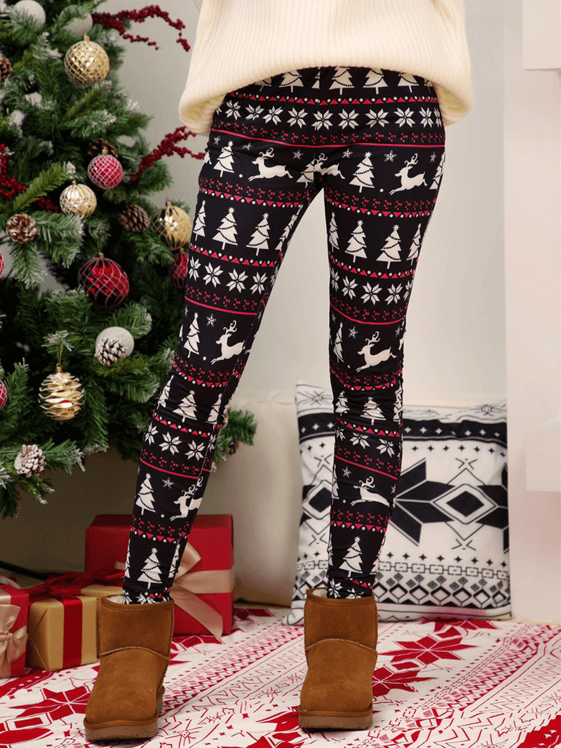 Christmas Women Loose Casual Print Pants - MRSLM