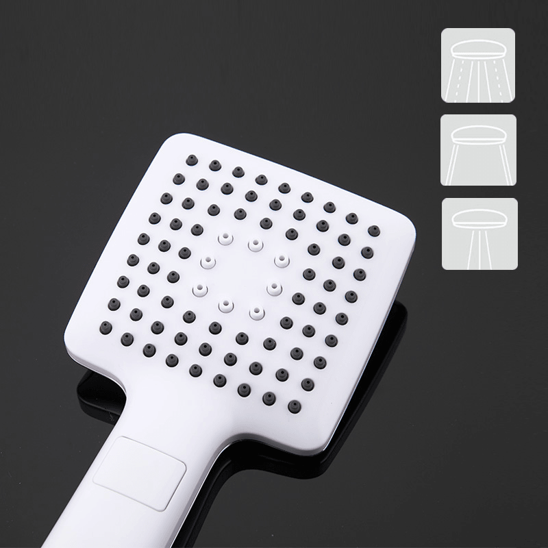 GAPPO G27 Handheld Square Shape Bathroom Asjuatable 3 Ways SPA ABS Chrome Plated Water Saving Shower Head