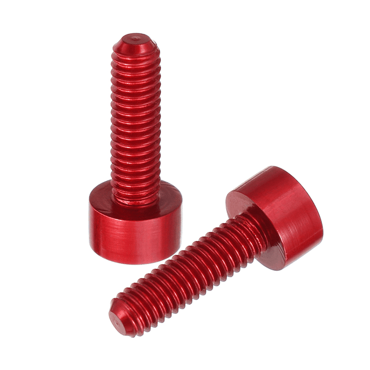 Suleve‚Ñ¢ M3AH2 10Pcs M3X10Mm Hex Socket Cap Head Screws 7075 Aluminum Alloy Red