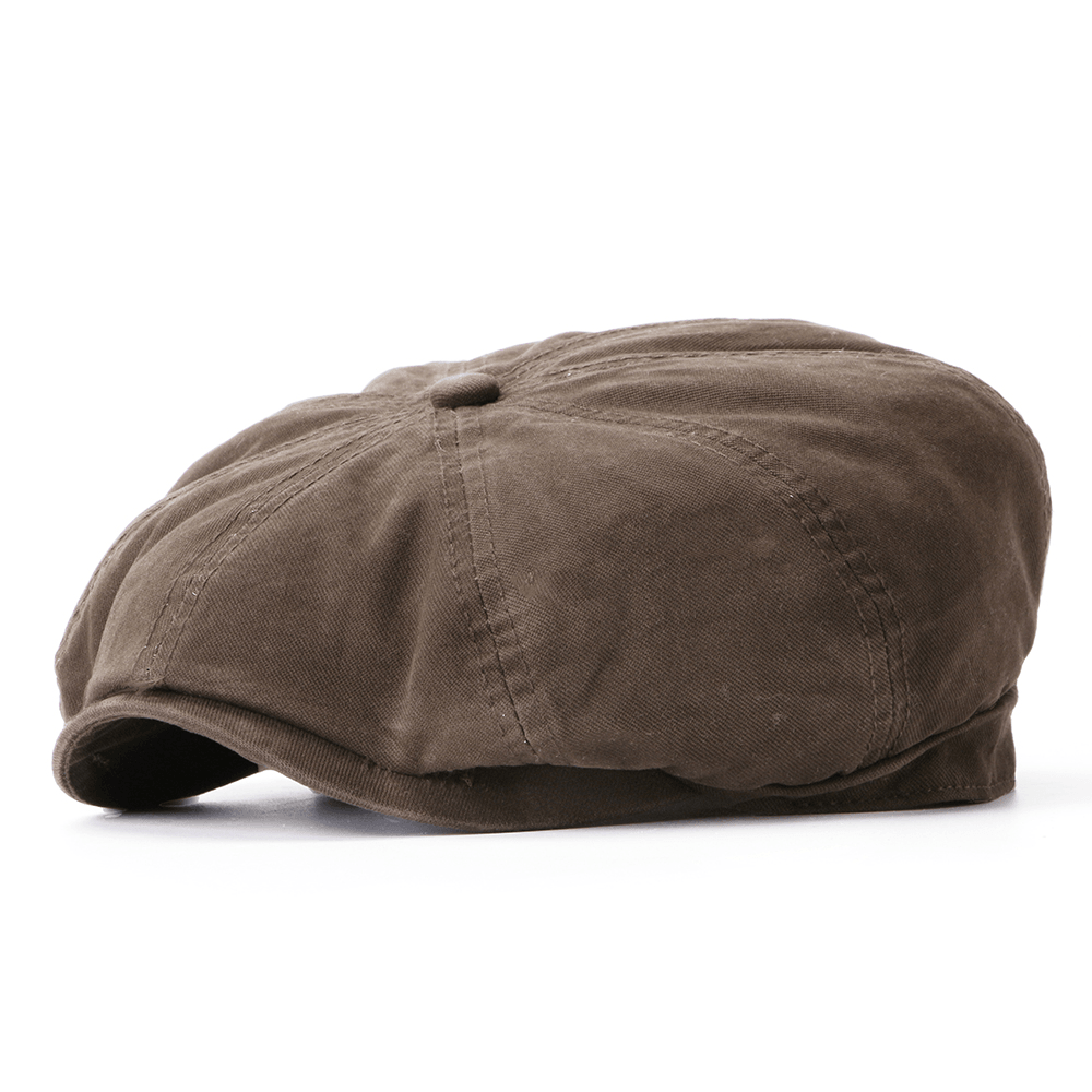 Unisex Solid Color Simple Cotton Beret Caps