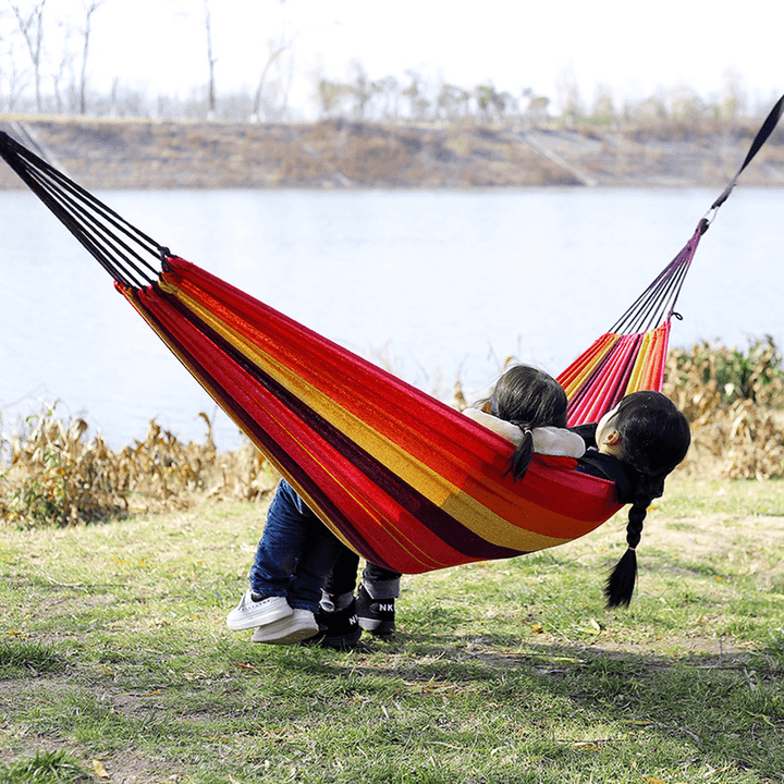 Canvas Swing Hammock Leisure Hanging Bed Outdoor Garden Travel