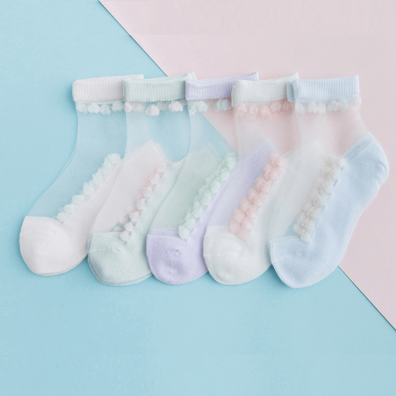 Spring and Summer Thin Crystal Socks for Girls - MRSLM