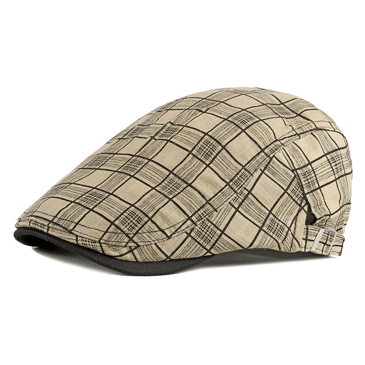 Men'S Trendy Sunshade and Breathable Cotton British Cap