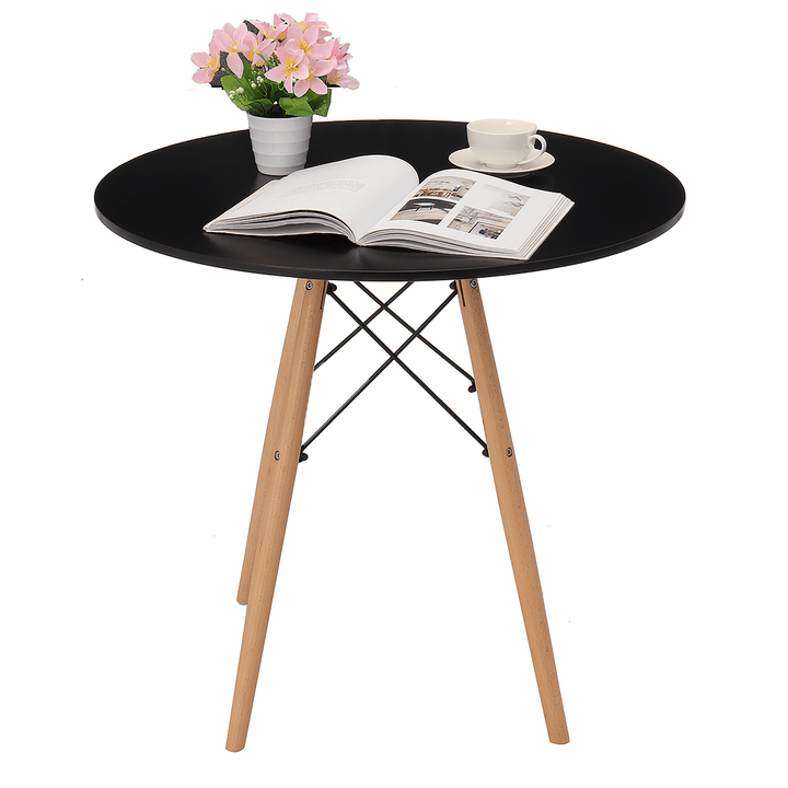 Eames round Table Modern Coffee Dining Desk Wood Leg Afternoon Tea Table Laptop Desk