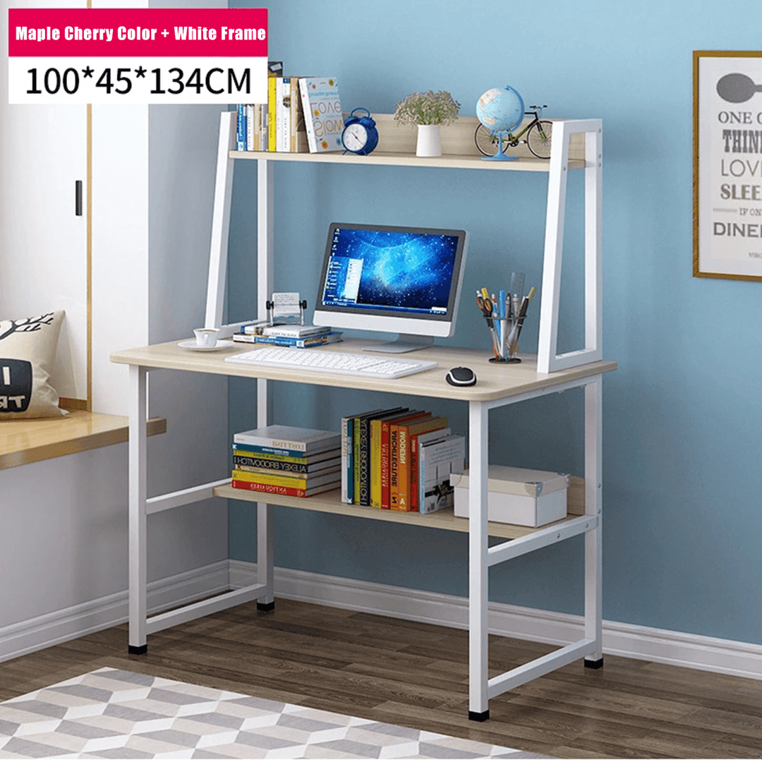 Computer Desk Desktop Simple Desk Bookcase Combination Home Multi-Function Writing Desk for Home Office