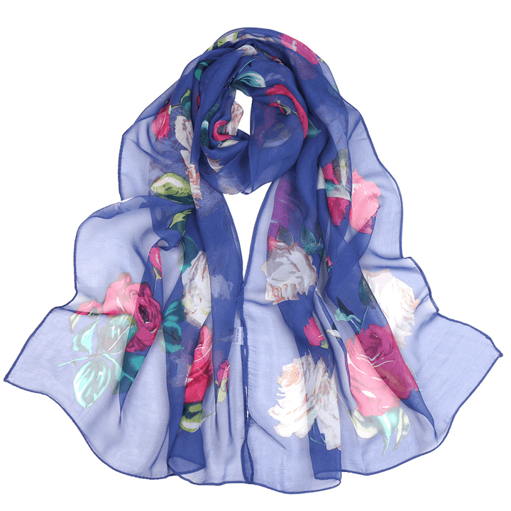 Summer Lotus Pond Moonlight Thin Silk Scarf