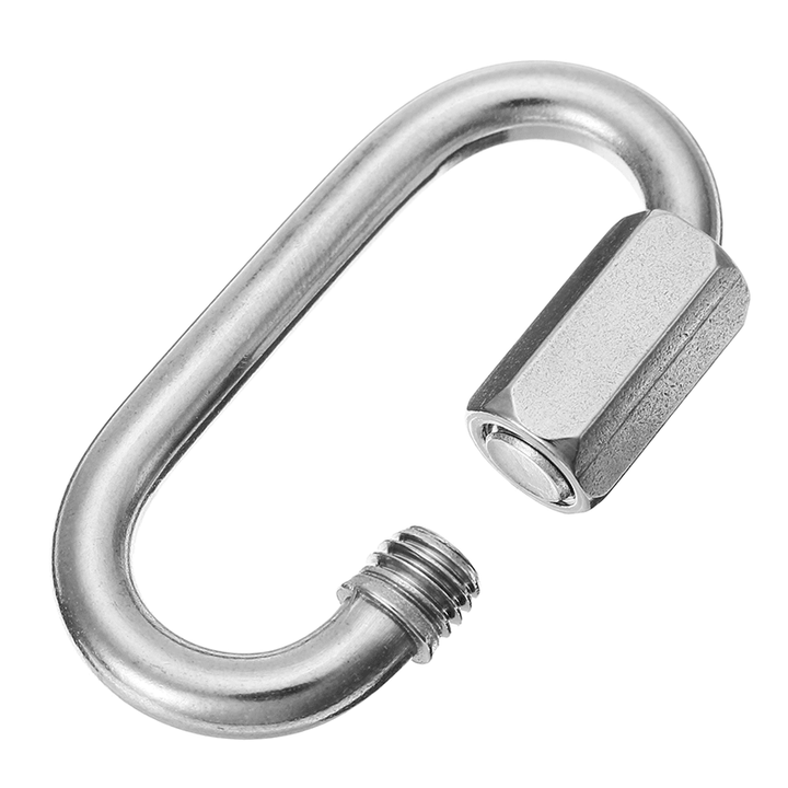 5Mm 304 Stainless Steel Quick Link Marine Oval Thread Carabiner Chain Connector Link