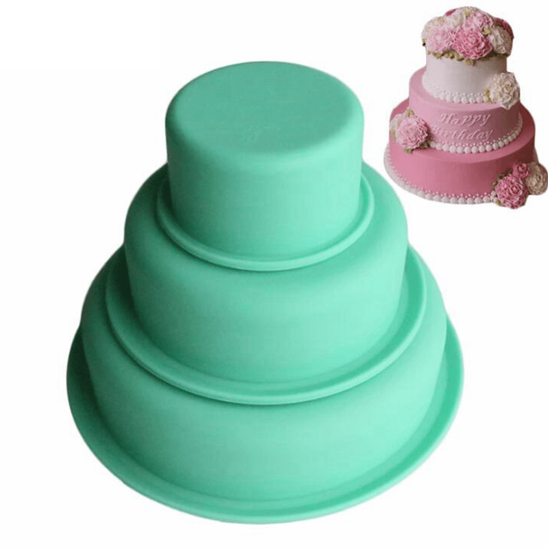 3Pcs Cake Molds round Bake Pan DIY Party Wedding Birthday Cupcake Mould Baking Tool