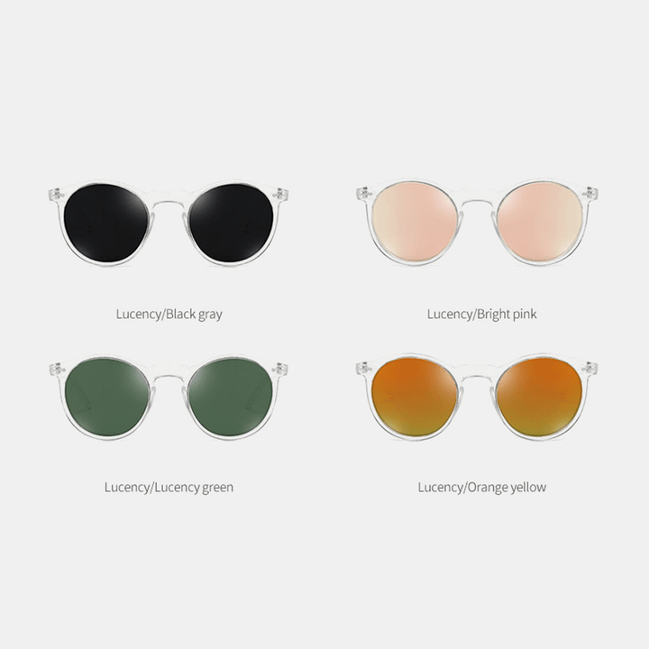 Unisex Gradient Lens Transparent Full Frame Polarized UV Protection Coated Sunglasses