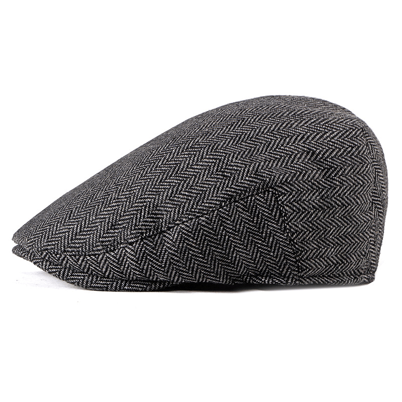 Men'S Korean Fashion Simple Striped Beret