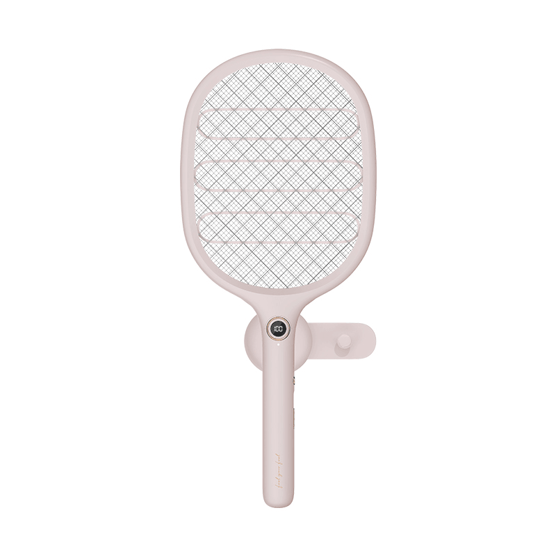 LIBERFEEL 2-In-1 Electric Fly Mosquito Swatter 1800Mah Usb/Magnetic Rechargeable 3-Layer Safety Mesh Bug Zapper Racket LED Night Light Camping Travel - MRSLM