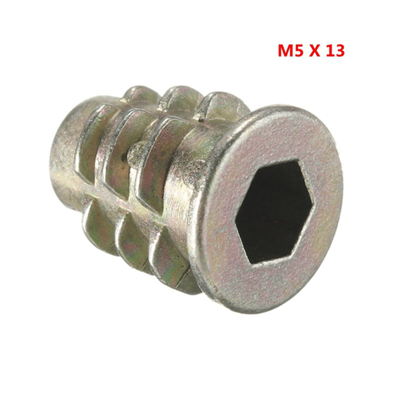 M4 M5 M6 M8 M10 Threaded Type D Wood Insert Nuts Alloy