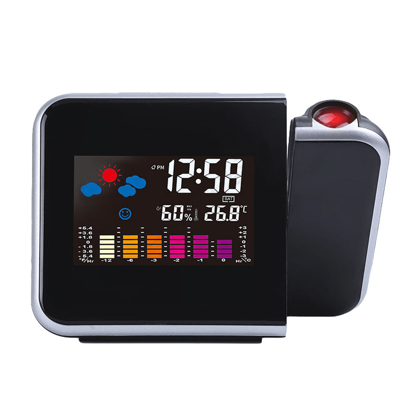 DC-003 Digital Wireless Hygrometer Therometer LED Projection Weather Station Alarm Clock