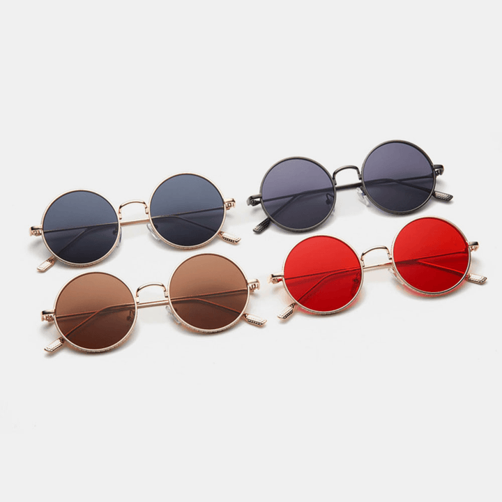 Unisex Retro Metal round Shape Fashion UV Protection Sunglasses