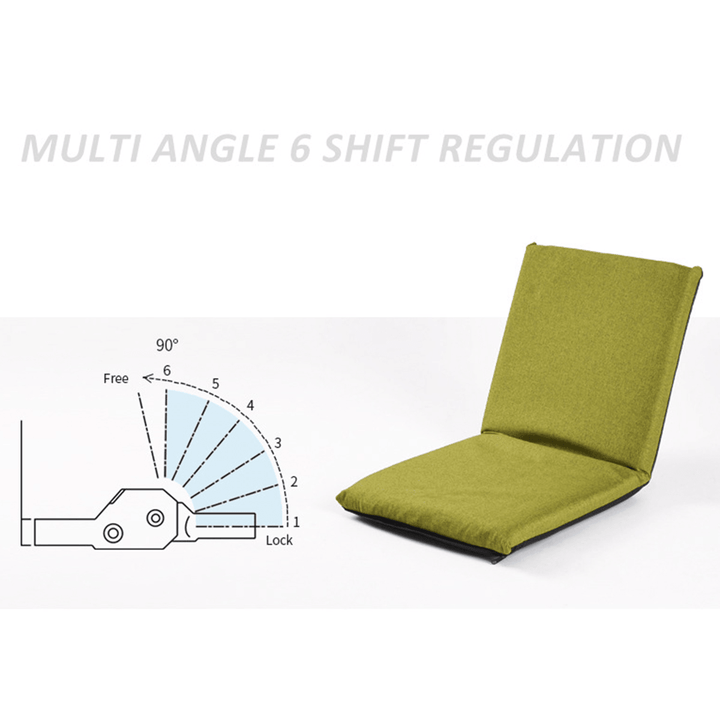 Adjustable 6-Position Folding Lazy Sofa Chair Floor Chair Seat Cushion Multiangle Home