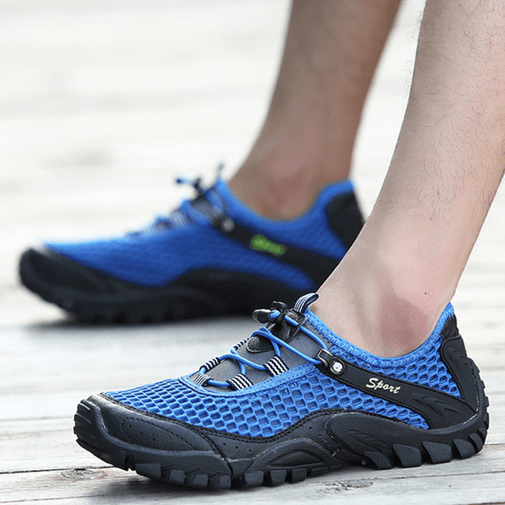 Men anti Collision Toe Mesh Outdoor Hiking Sneakers