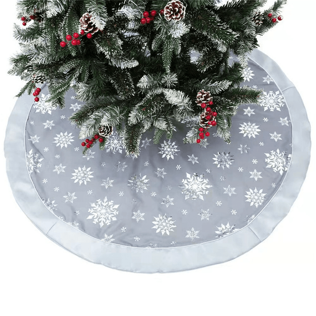 120Cm Stitched Santa Christmas Snowflake Skir Tree Skirt for Home New Year 2020 Christmas Fancy Decoration