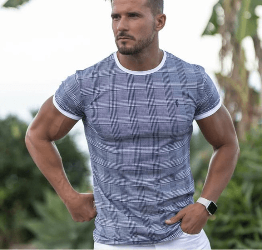 Men'S Short-Sleeved round Neck Casual Fitness Quick-Drying T-Shirt