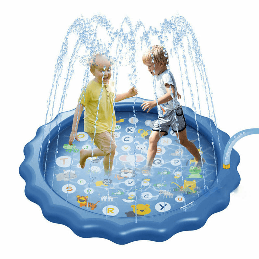 Sprinkle Play Mat Sprinkler Pad for Kids Sprinkler Pool for Children Outdoor Water Toys Learning Educational Wading Pool for Toddlers Boys Girls