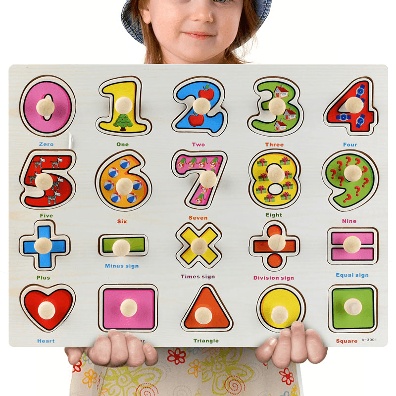 Early Childhood Education Puzzle Animal Alphabet Cognition Wooden Toys