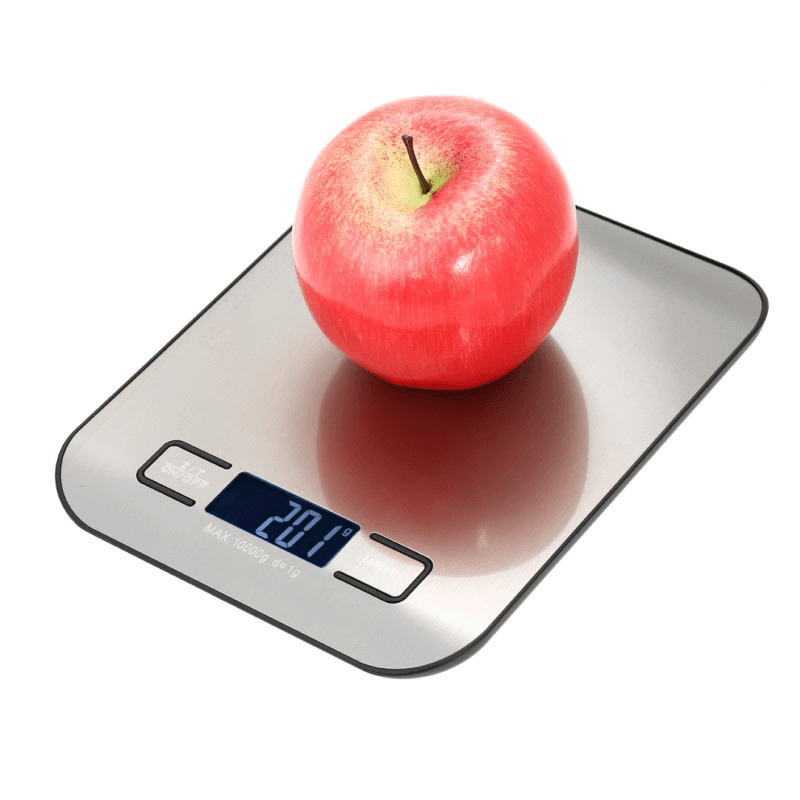 5/10Kg Digital Multi-Function Food Kitchen Scale Stainless Steel Fingerprint-Proof Finish Platform with LCD Display Baking Scale for Cooking Baking