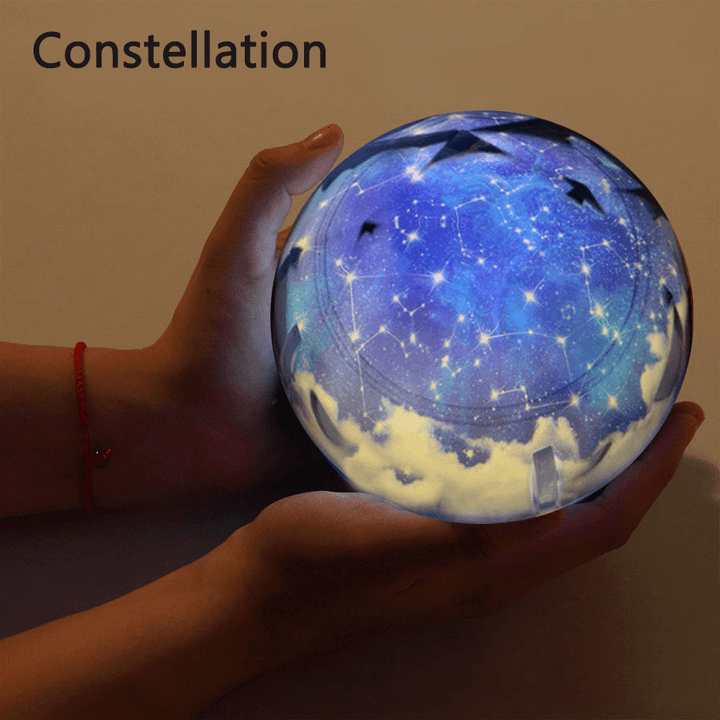 Starry Sky Earth Rotate Projector LED Night Light USB AA Battery Powered LED Night Lamp Novelty Baby Light