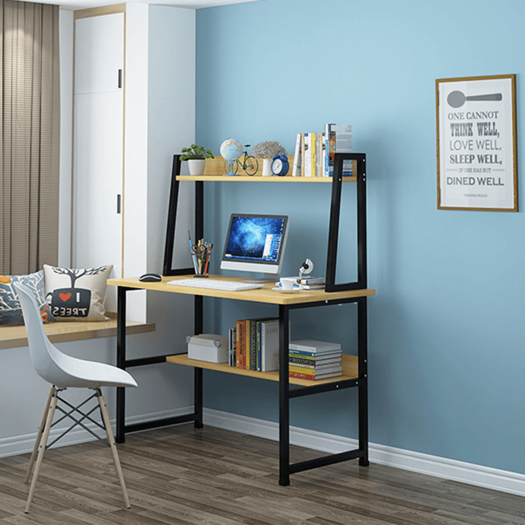 Computer Desk Desktop Simple Desk Bookcase Combination Home Multi-Function Writing Desk for Home Office