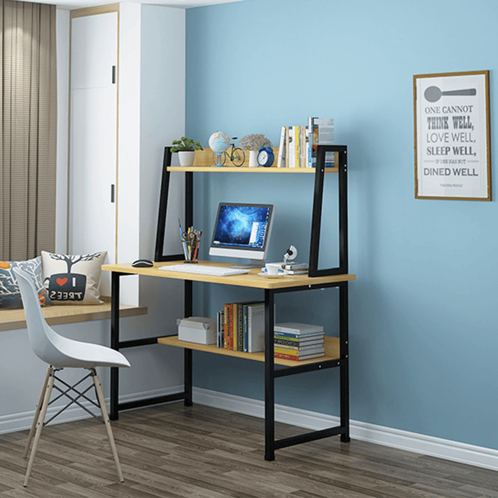 Computer Desk Desktop Simple Desk Bookcase Combination Home Multi-Function Writing Desk for Home Office