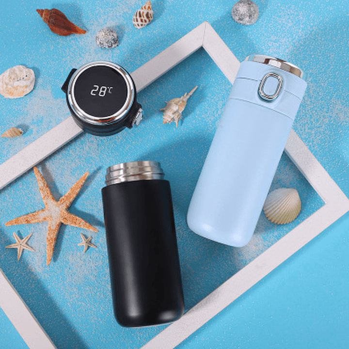 420Ml Smart Thermos Bottle for Water Touch Temperature Display Vacuum Flask Coffee Mug Water Bottle for Woman Student