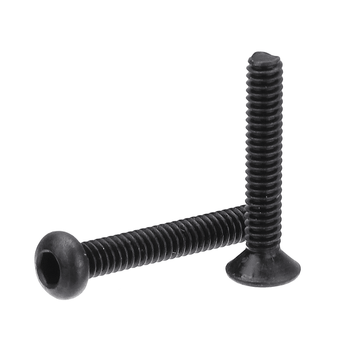 Suleve‚Ñ¢ M2CH4 480Pcs M2 Hex Socket Button&Flat Head Screw Carbon Steel Bolt Nut Assortment