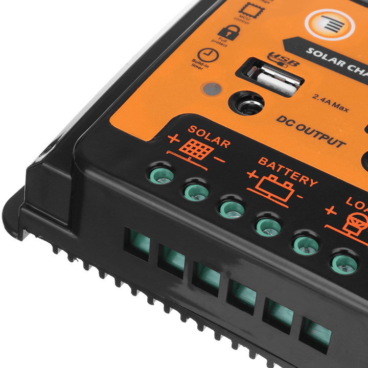 30A/50A/70A 12V/24V 2 USB Solar Charge Controller Intelligent PWM Solar Panel Battery Regulator Solar Controller