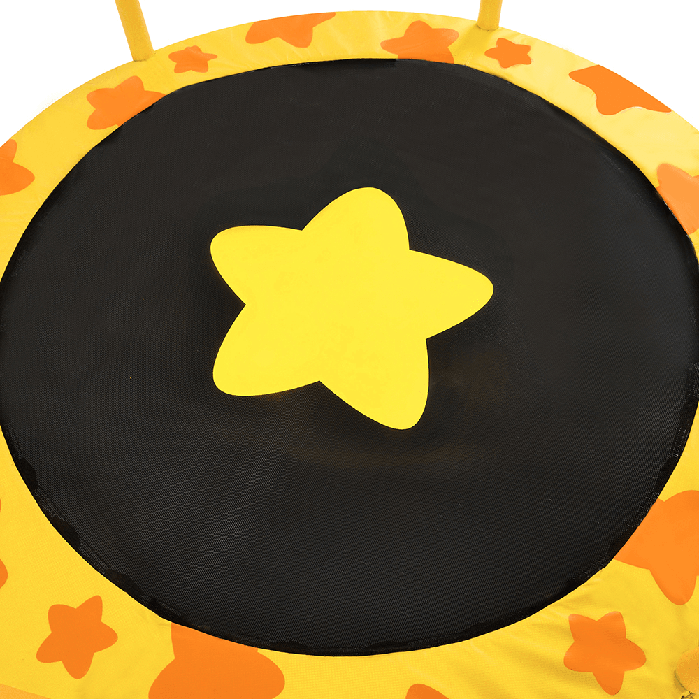 [US Direct] 55" Trampolines Safety Jump Mat with Enclosure Waterproof Kids Adult Gifts Sport Fitness Max Loading 100Lb