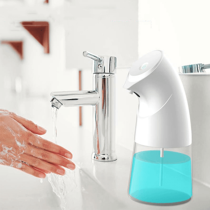 Xiaowei X8 450Ml Auto Induction Touchless Liquid Soap Dispenser 2 Dosage Mode Adjustable LED Light Indication IPX4 Waterproof for Chldren Adult Hnad Washing Sterilization Health Care