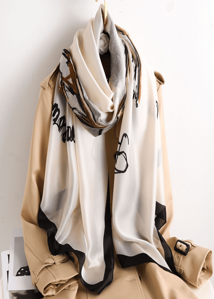 Silk Scarf Women Spring and Summer Shawl Fashion Scarf All-Match Beach Towel