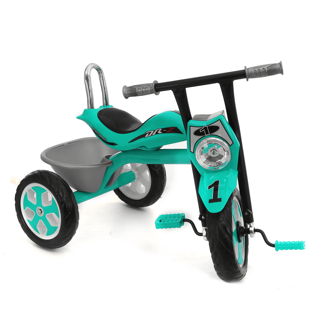 Baby Pedals Tricycle with Music LightÔºÜBasket Kids Toddler Walker Children Bicycle Outdoor Garden Bike for 2-5 Years Old BoysÔºÜGirls Gifts